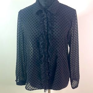 Black Poka Dotted Blouse